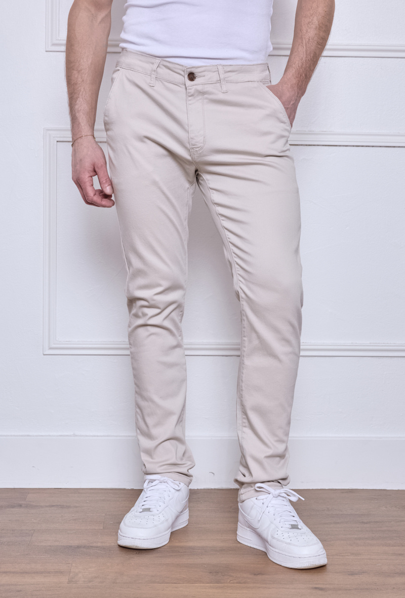 Wholesaler Omnimen - Cotton Chino Pants - Slim Fit in Color