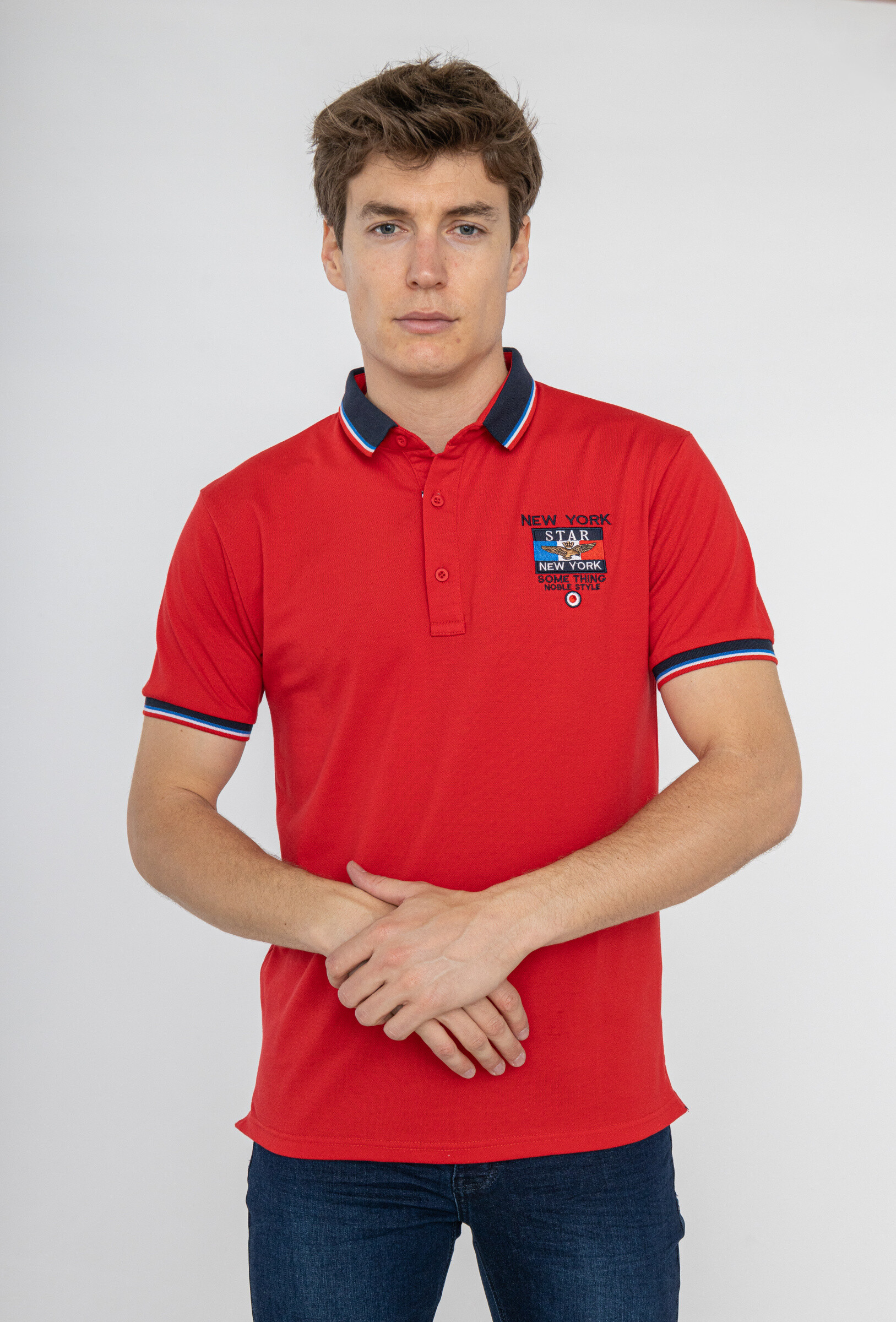 Wholesaler Omnimen - Classic polo shirt with chic embroidery in the chest