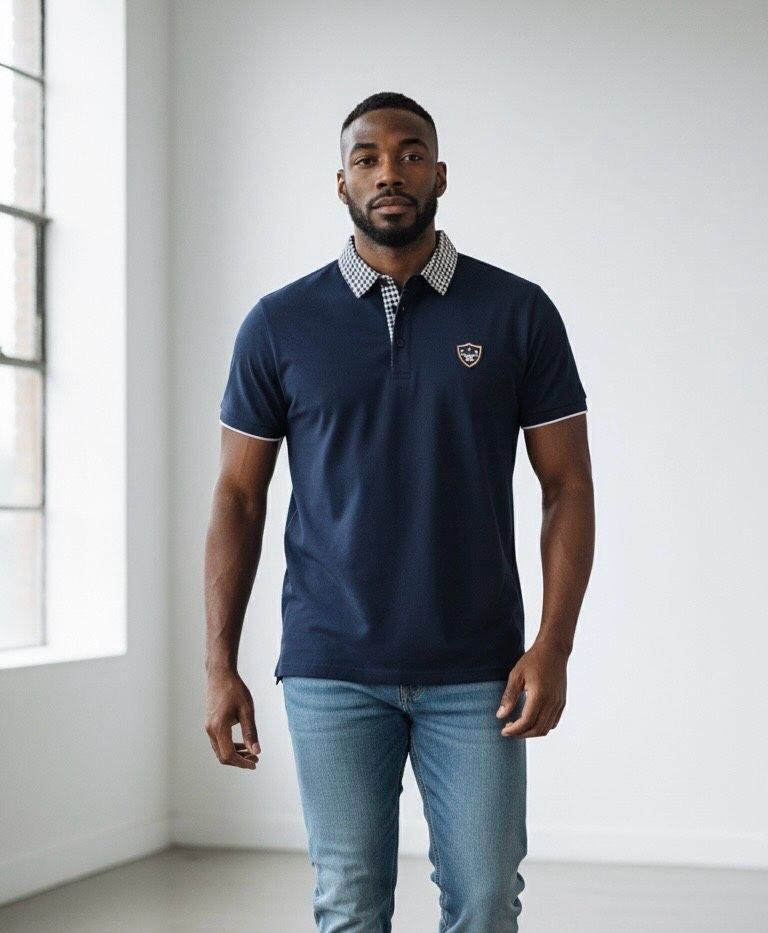 Wholesaler Omnimen - Men's Short Sleeve Polo with Classic Collar