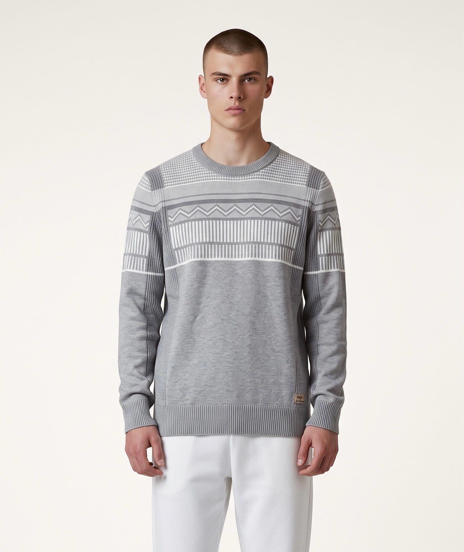 Grossiste Omnimen - Pull Homme à Motif en Rayures Verticales