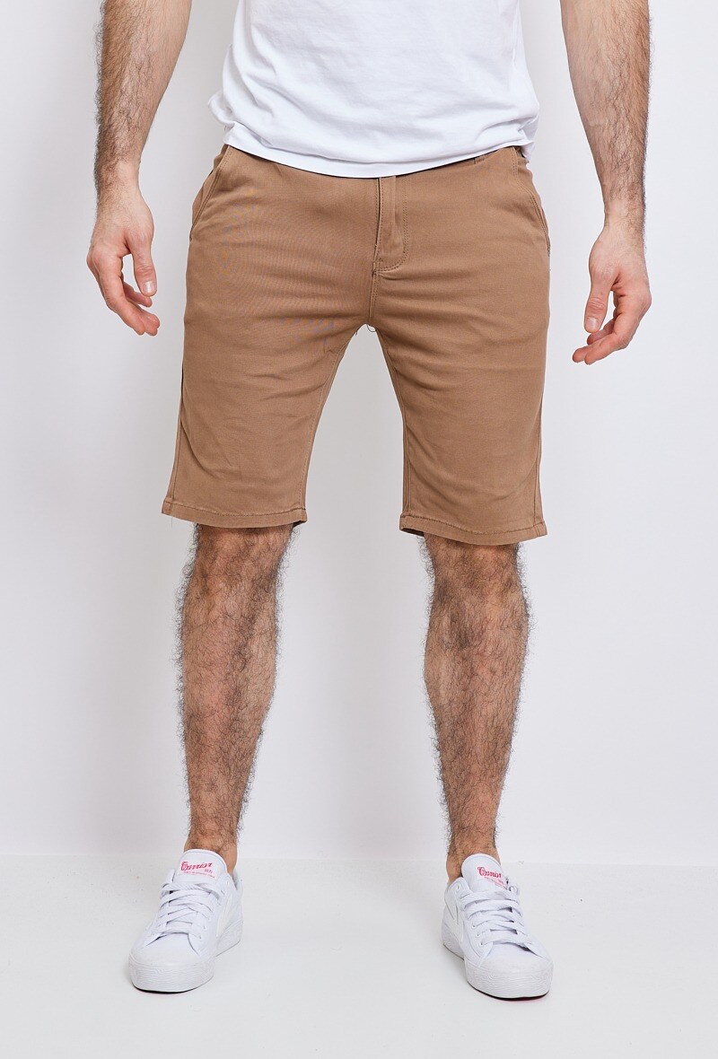 Wholesaler Omnimen - Plain cotton chino Bermuda shorts