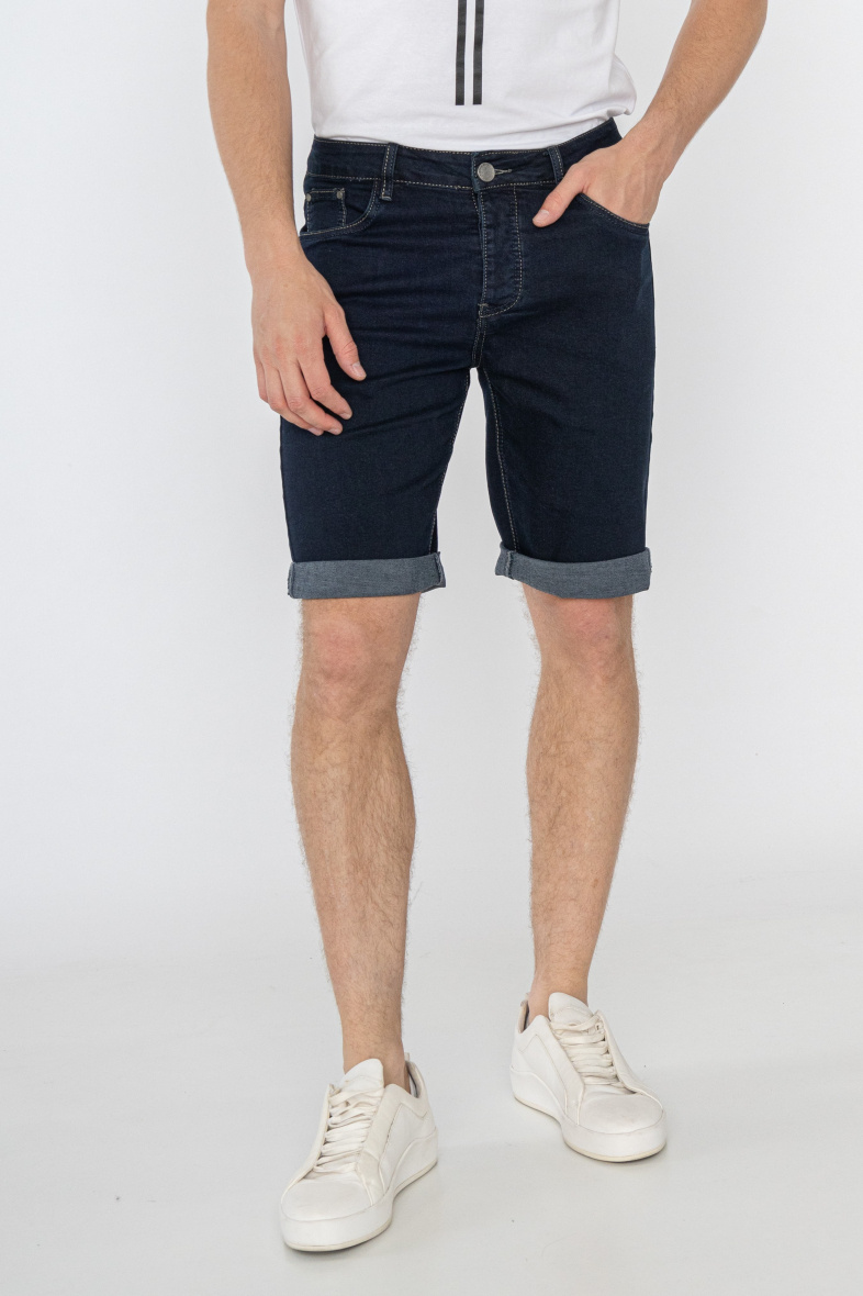 Großhändler Omnimen - Rohblaue Denim-Shorts für Herren