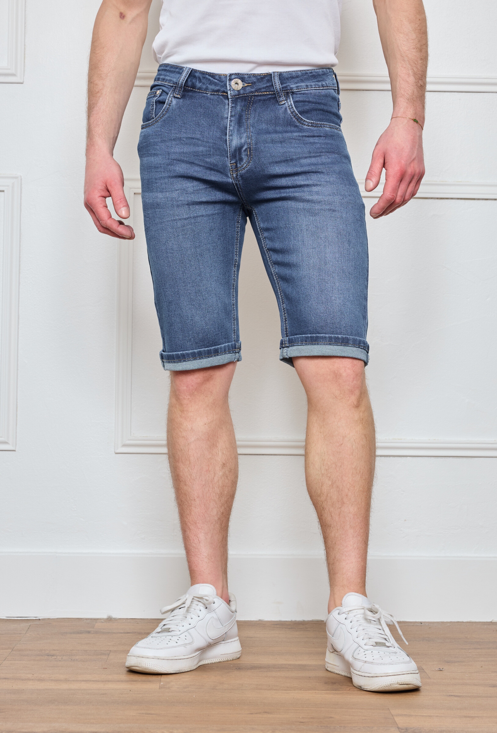 Großhändler Omnimen - Moderne Style -Jeans verblasste Blue Style Slim