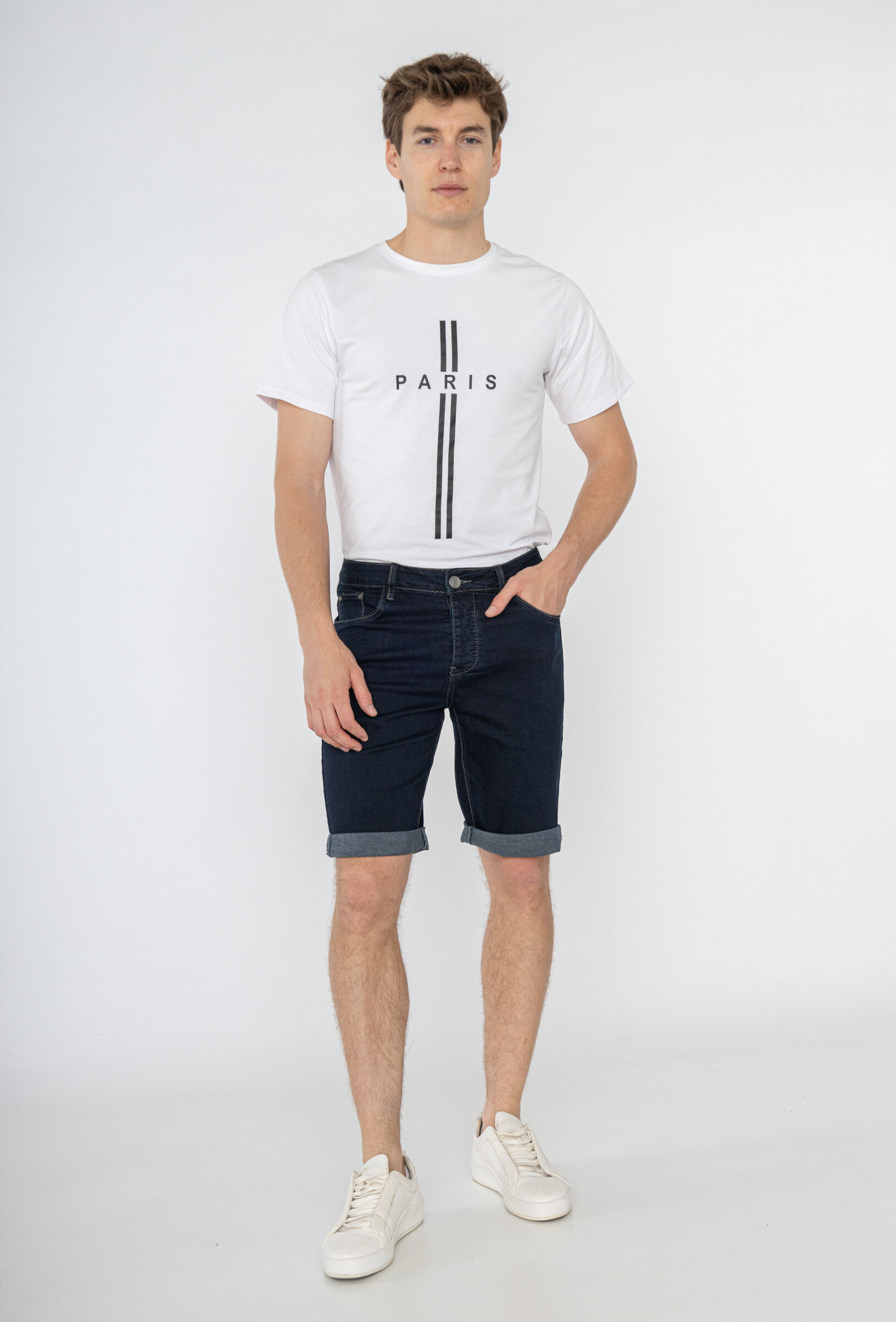 Wholesaler Omnimen - Men's Raw Blue Denim Shorts