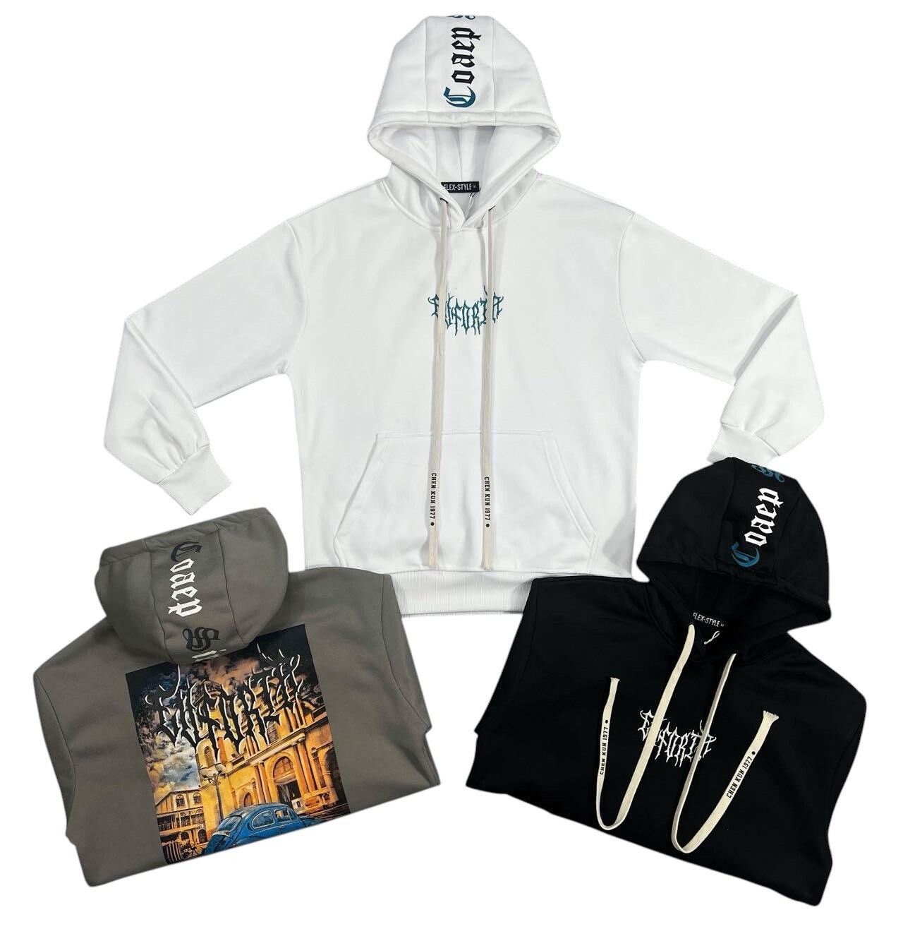 Wholesaler Omnimen - Printed Fleece Hoodie 3671