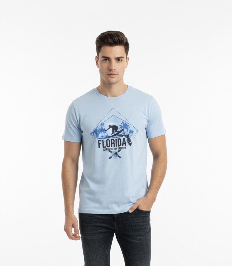 Wholesaler Omnimen - Cotton T-shirt - Surf Graphic