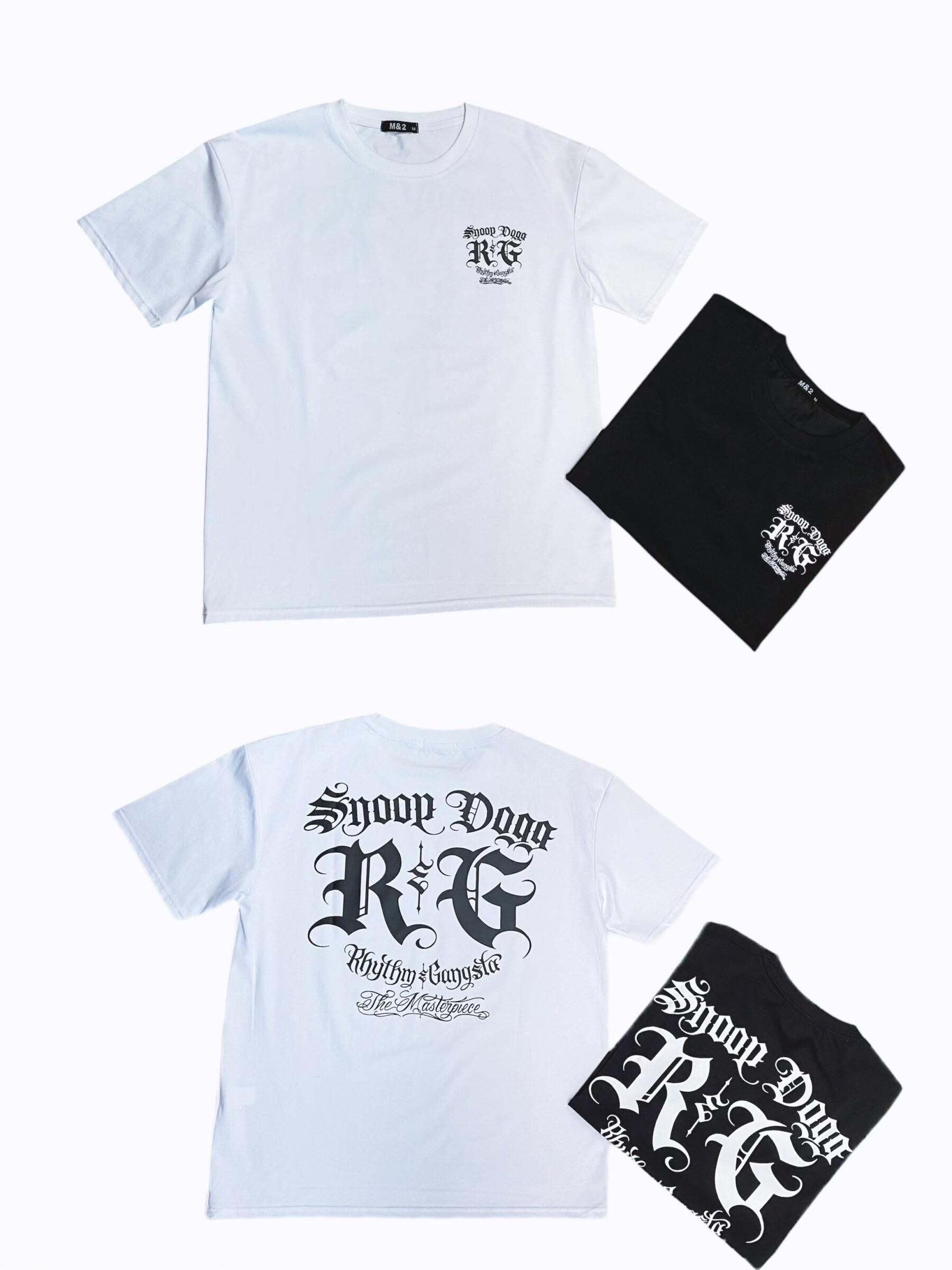 Großhändler Omnimen - Übergroße Baumwoll -T -Shirt vorne und hinten gedruckt