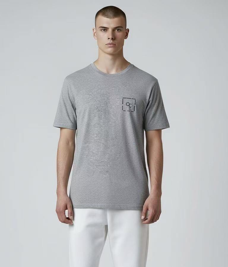 Wholesaler Omnimen - Men's Graphic T-shirt – Geometric Back Design & Chest Logo