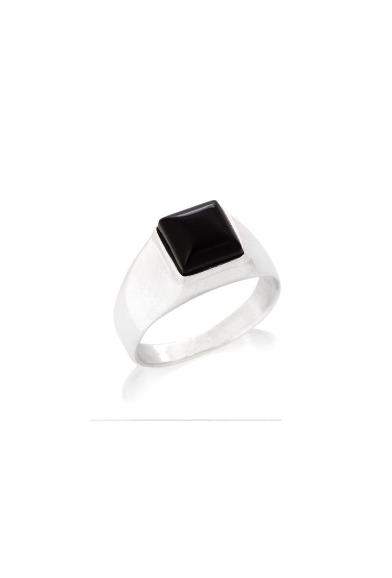 Wholesaler OPALOOK FRANCE - Signer with square black onyx, 925 silver - CKM -BA014