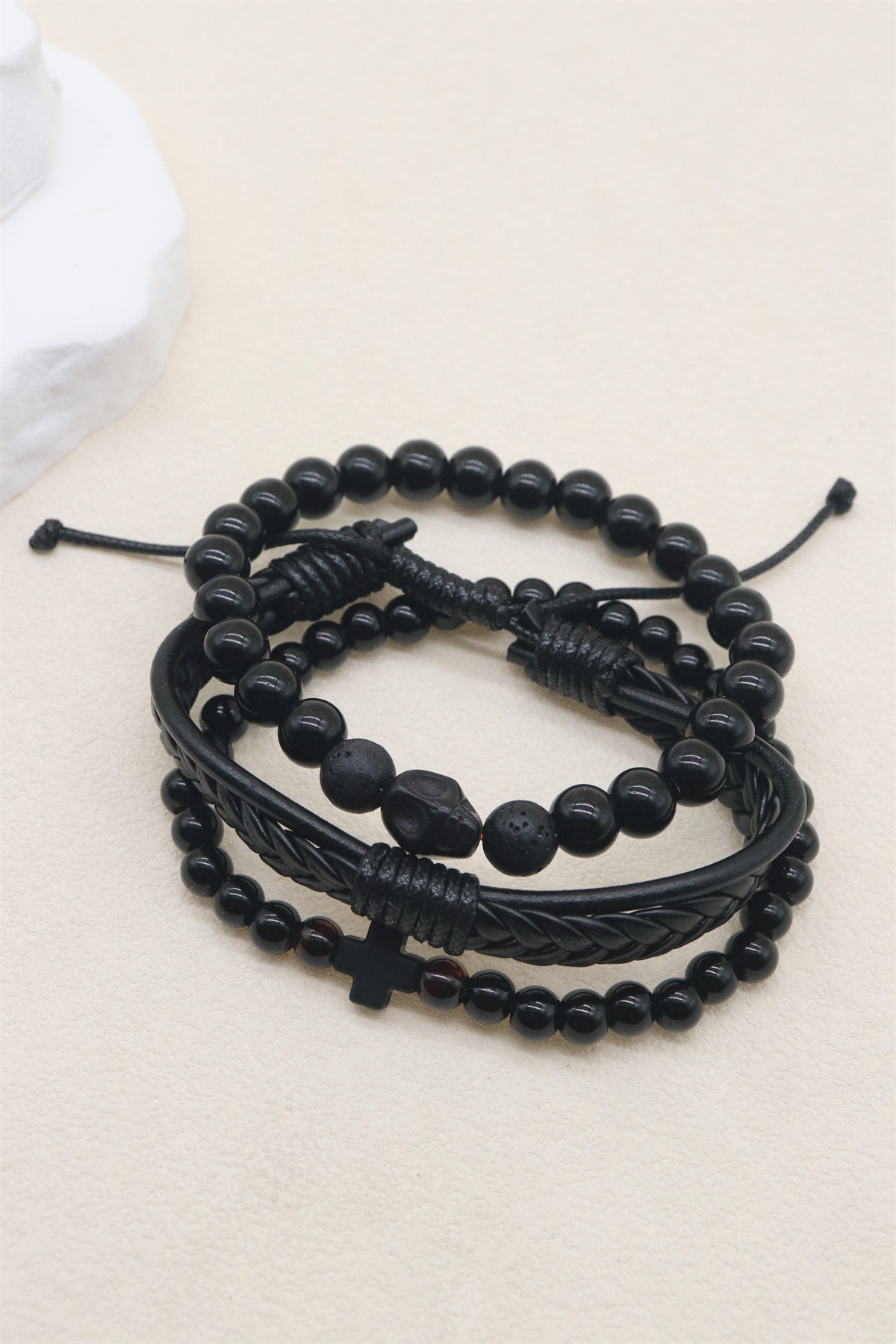 Grossiste ORIENT EXPRESS FIRST - LOT DE BRACELET HOMME EN ACIER. CUIR ET RESINE
