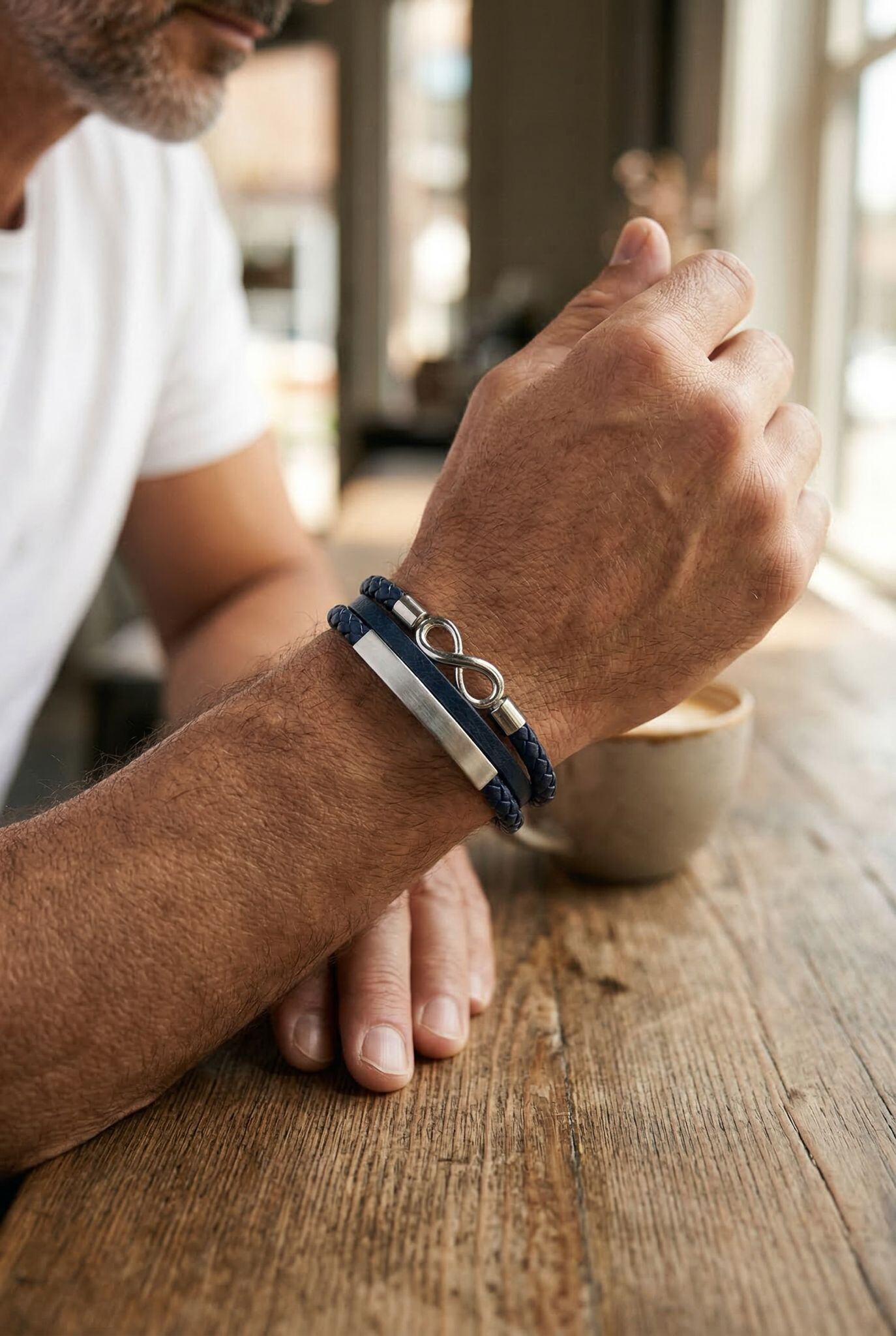 Großhändler ORIENT EXPRESS FIRST - HERRENARMBAND AUS LEDER UND STAHL