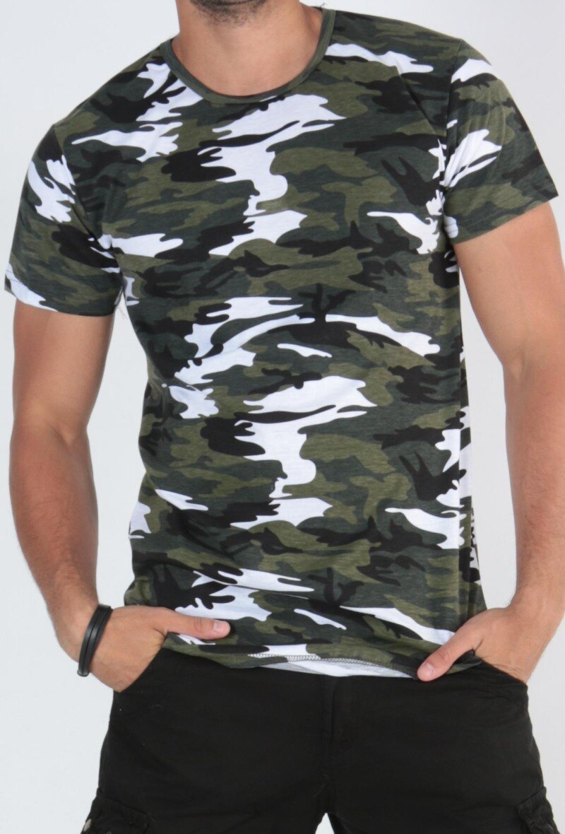 Großhändler Origin's Paris - T-Shirt mit Camouflage-Druck
