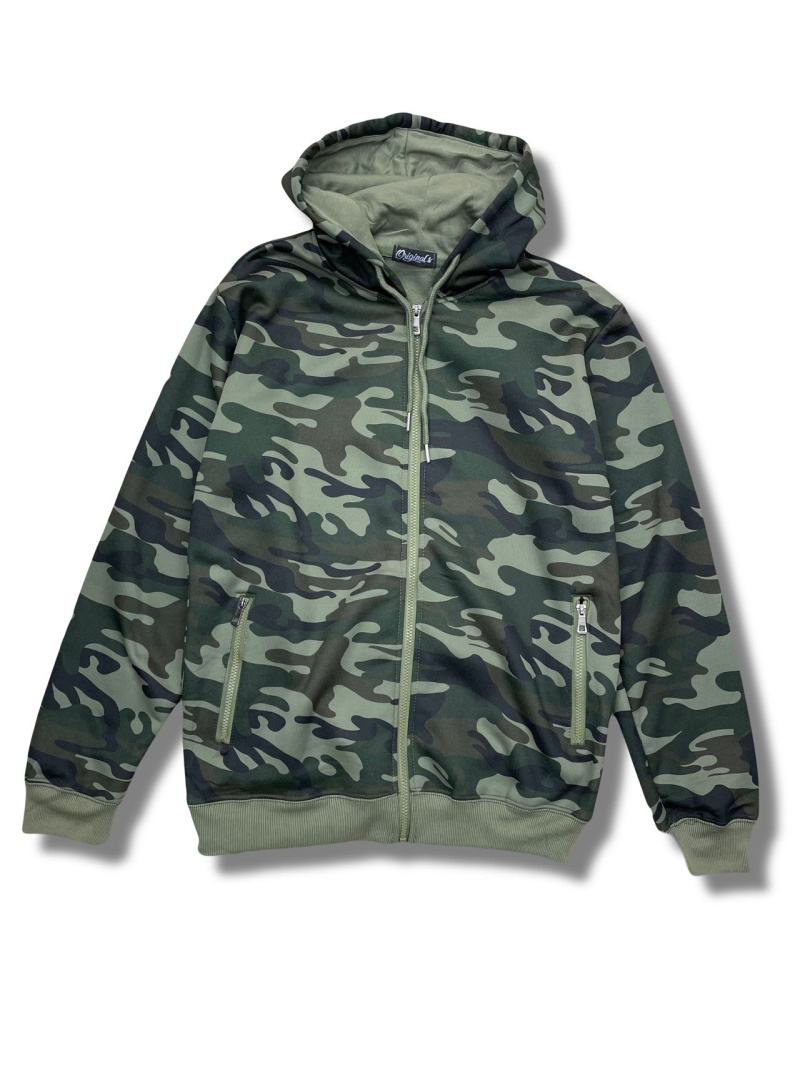 Grossiste Original's - Veste de jogging en fleece imprimé camouflage