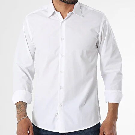 Mayorista PANAME BROTHERS - Camisa Blanca de Manga Larga Ajustada