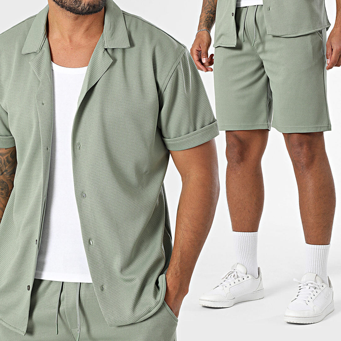 Wholesaler PANAME BROTHERS - Short-sleeve shirt and shorts set