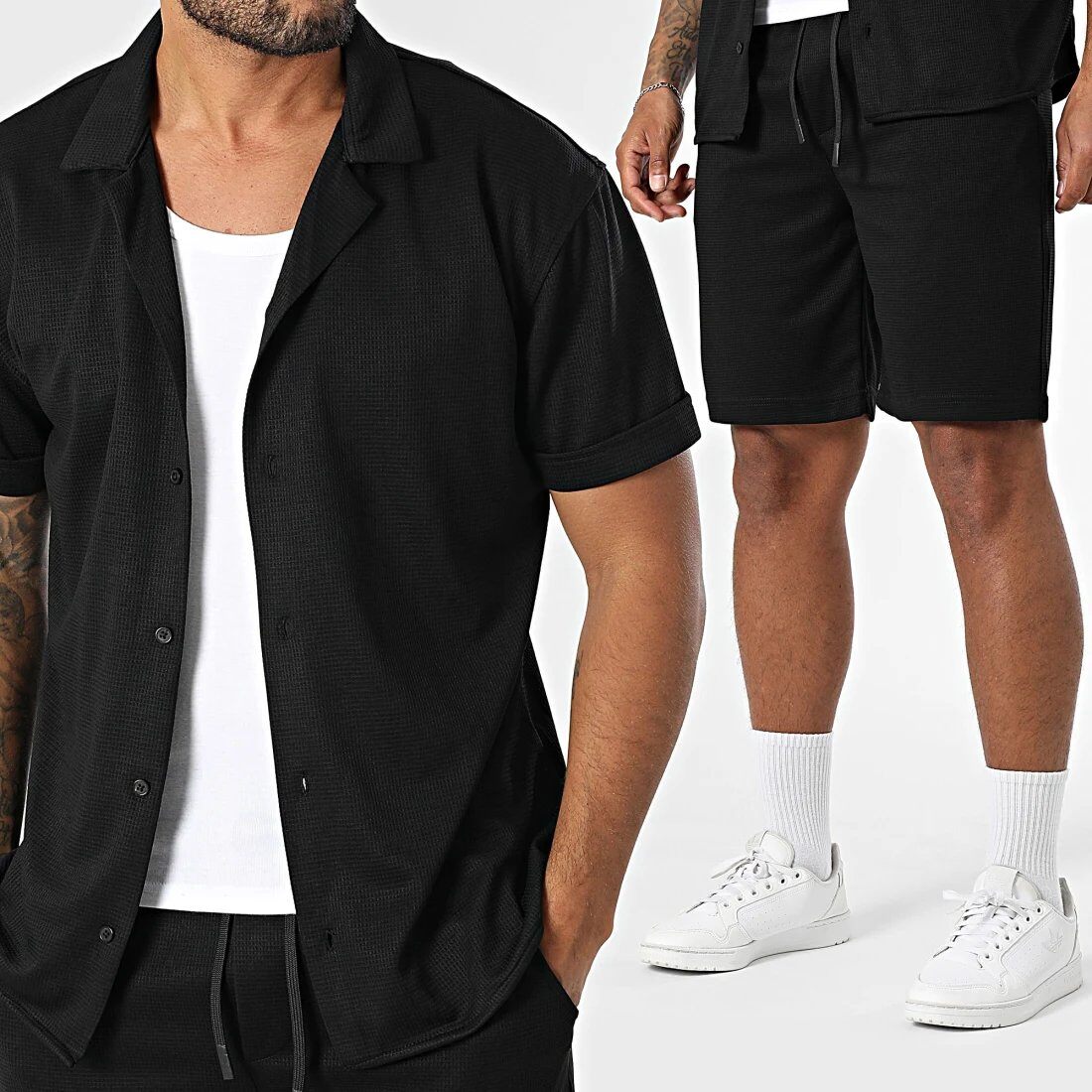 Wholesaler PANAME BROTHERS - Short-sleeve shirt and shorts set