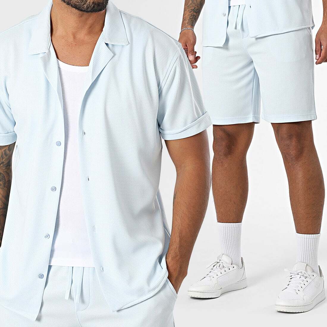 Wholesaler PANAME BROTHERS - Short sleeve shirt + shorts set