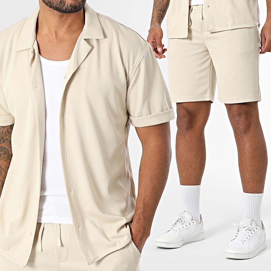 Wholesaler PANAME BROTHERS - Short-sleeve shirt and shorts set
