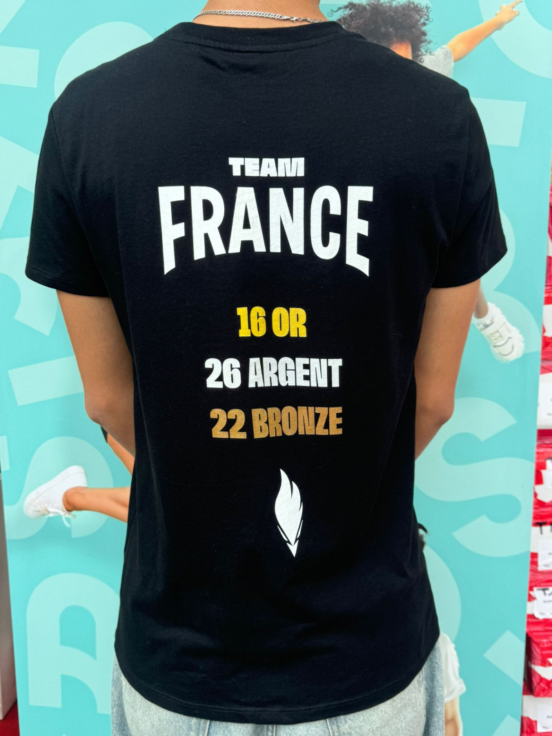 Grossiste Paris 2024 - Tee-Shirt manches courtes officiel "Flamme MEDAILLES" homme JO PARIS 2024