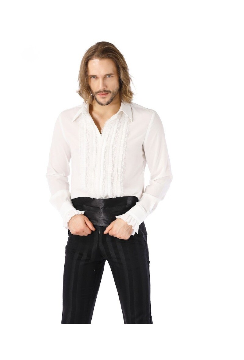 Grossiste Pentagramme - CHEMISE GOTHIQUE À JABOT