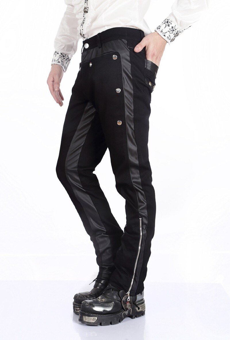 Wholesaler Pentagramme - BLACK BUTTONS STEAMPUNK PANTS