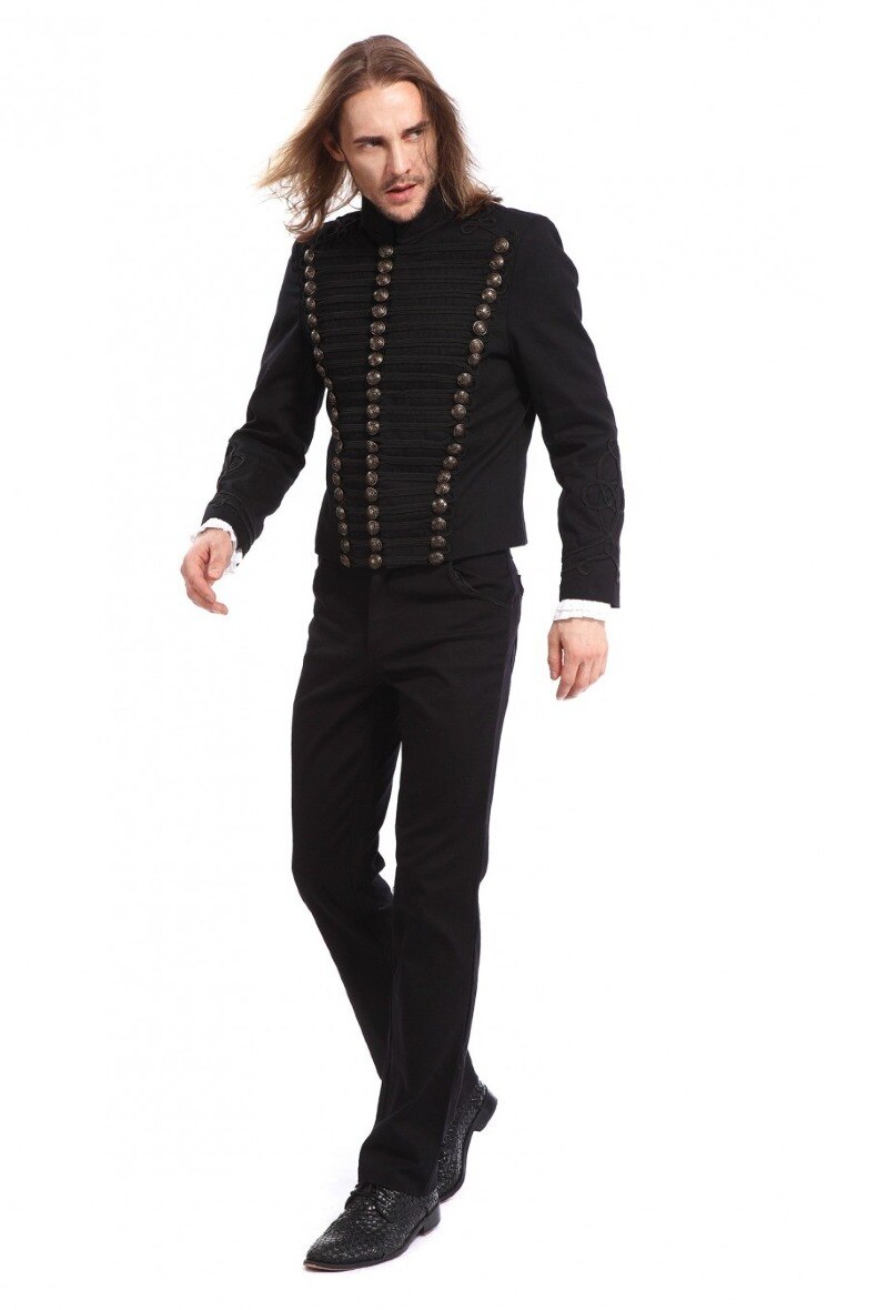 Wholesaler Pentagramme - BLACK GOTHIC OFFICER STYLE PANTS FOR MEN