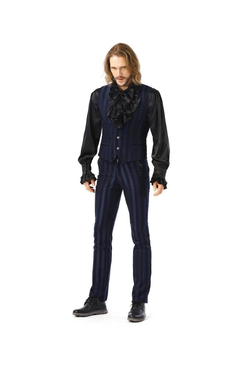 Grossiste Pentagramme - PANTALON À RAYURE NOIRE GOTHIQUE