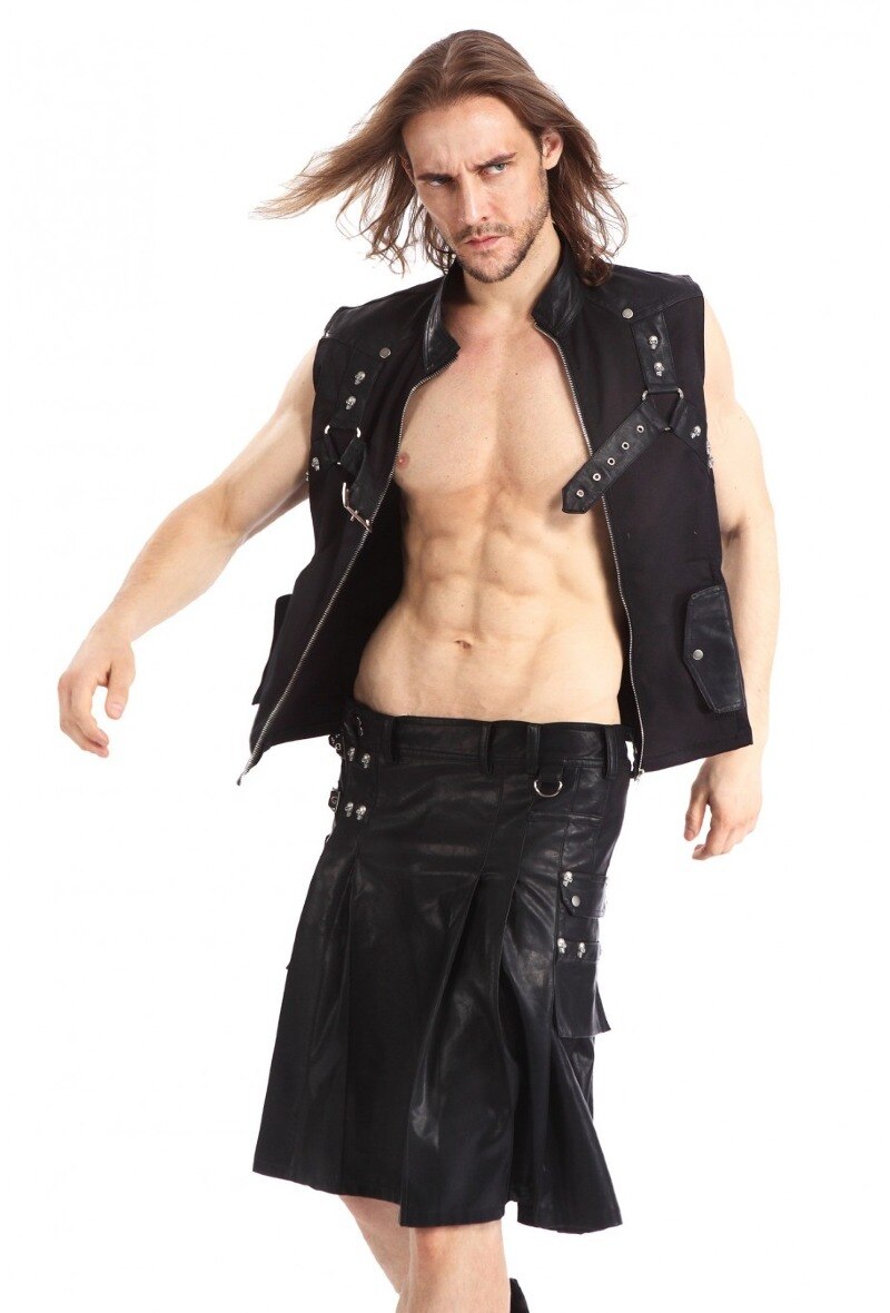 Wholesaler Pentagramme - MEN'S FAUX LEATHER SKIRT