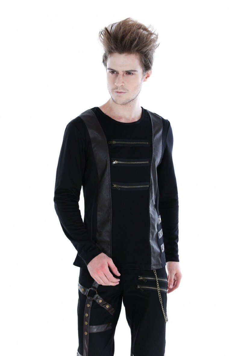 Wholesaler Pentagramme - STEAMPUNK GOTHIC LONG SLEEVE T-SHIRT