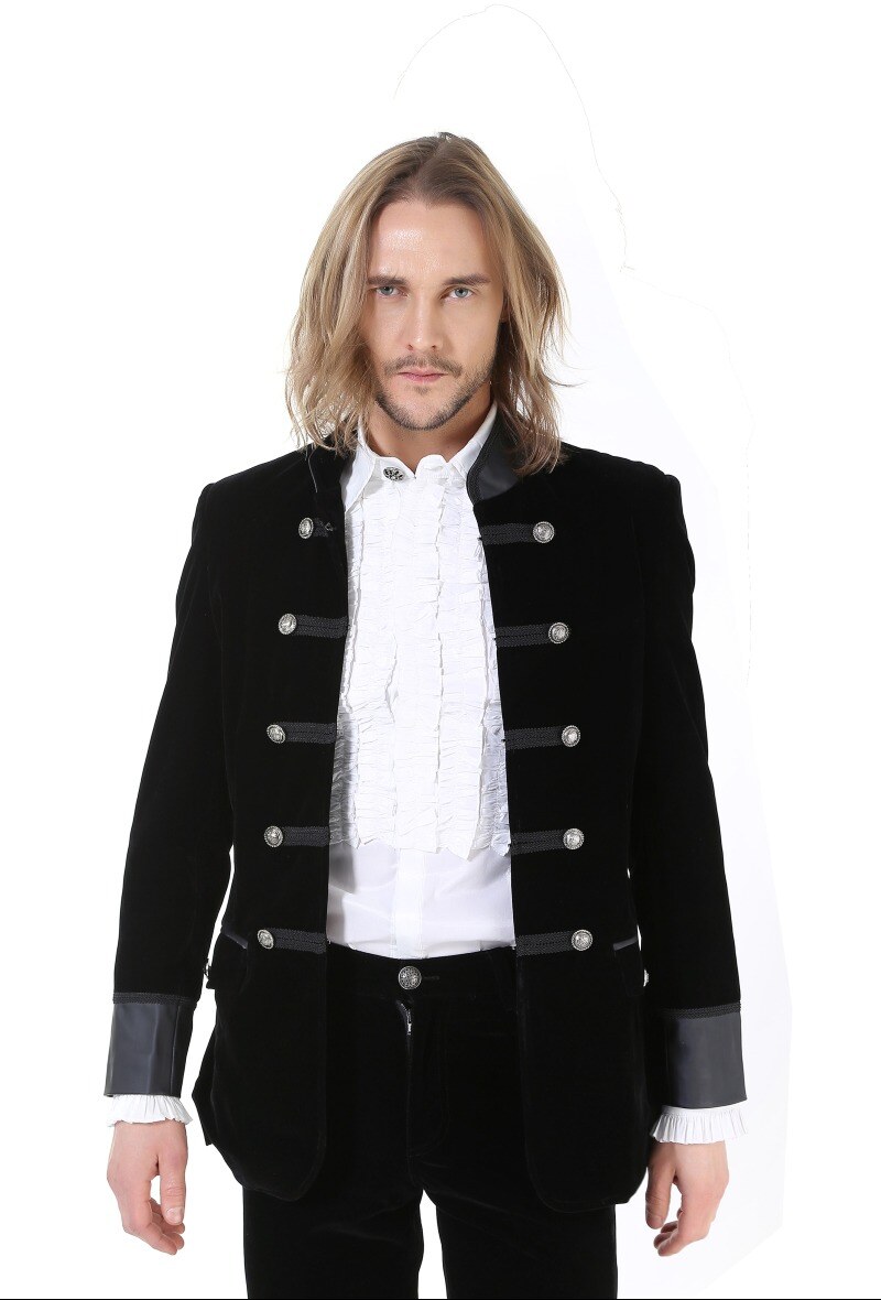 Grossiste Pentagramme - Veste gothique aristocrate en velours