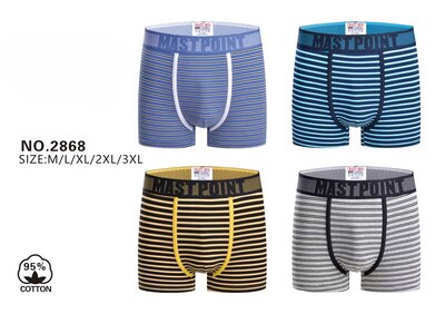 Großhändler PHENIX ROUGE - Gestreifter Baumwoll-Boxershorts für Herren Großhändler PHENIX ROUGE - Gestreifter Baumwoll-Boxershorts für Herren