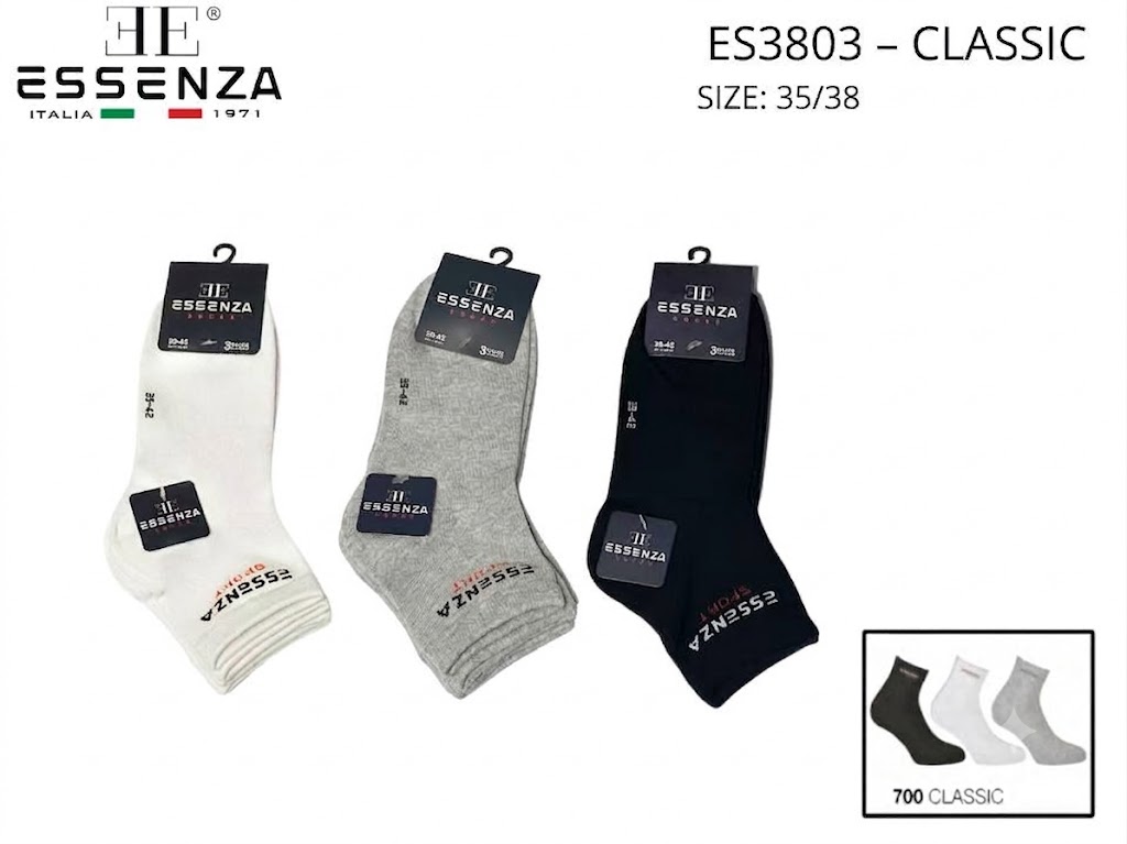Grossiste PHENIX ROUGE - Pack Chaussettes Basses ESSENZA — Coloris Classiques Grossiste PHENIX ROUGE - Pack Chaussettes Basses ESSENZA — Coloris Classiques