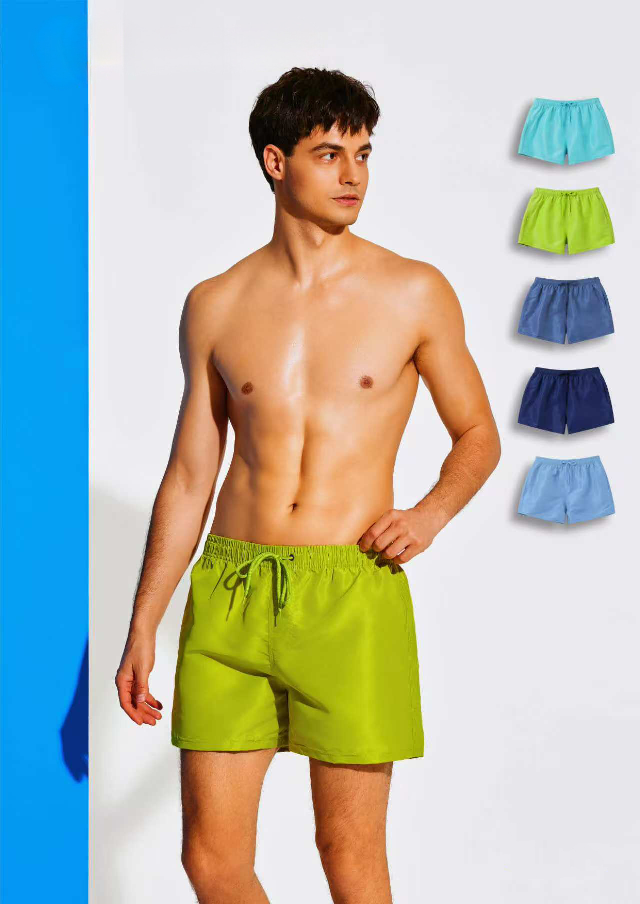 Wholesaler PHENIX ROUGE - MEN'S POLYESTER BEACH SHORTS (WITH MESH)
