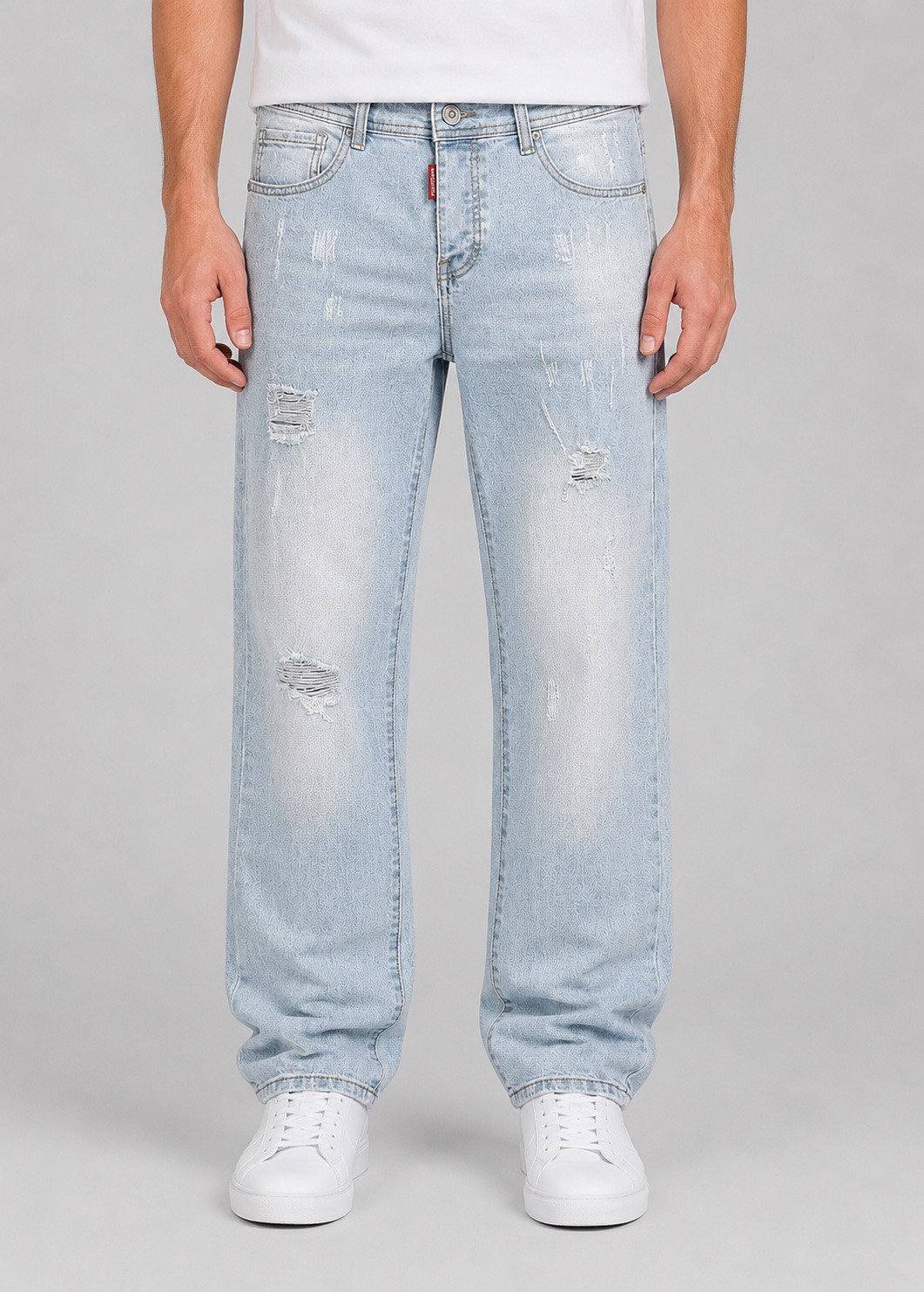 Großhändler PHILIPP ICON - Normale Stretch-Jeans mit Rissen und Futter