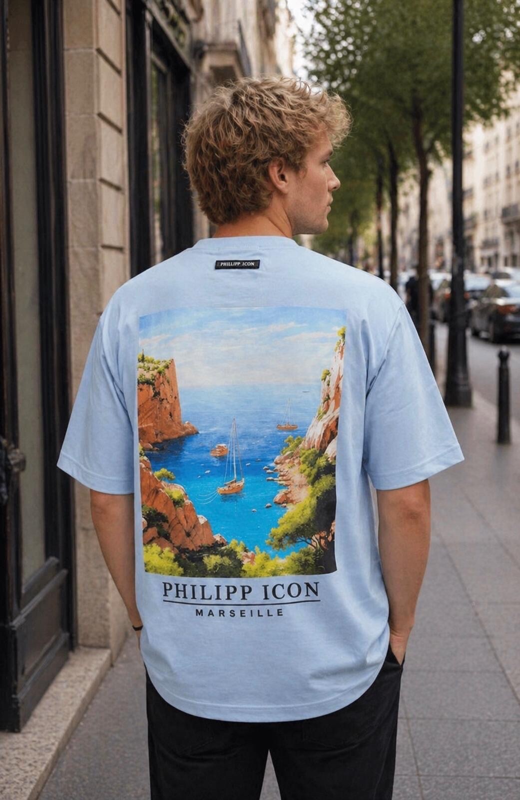 Mayorista PHILIPP ICON - Elegante camiseta oversize 100% algodón