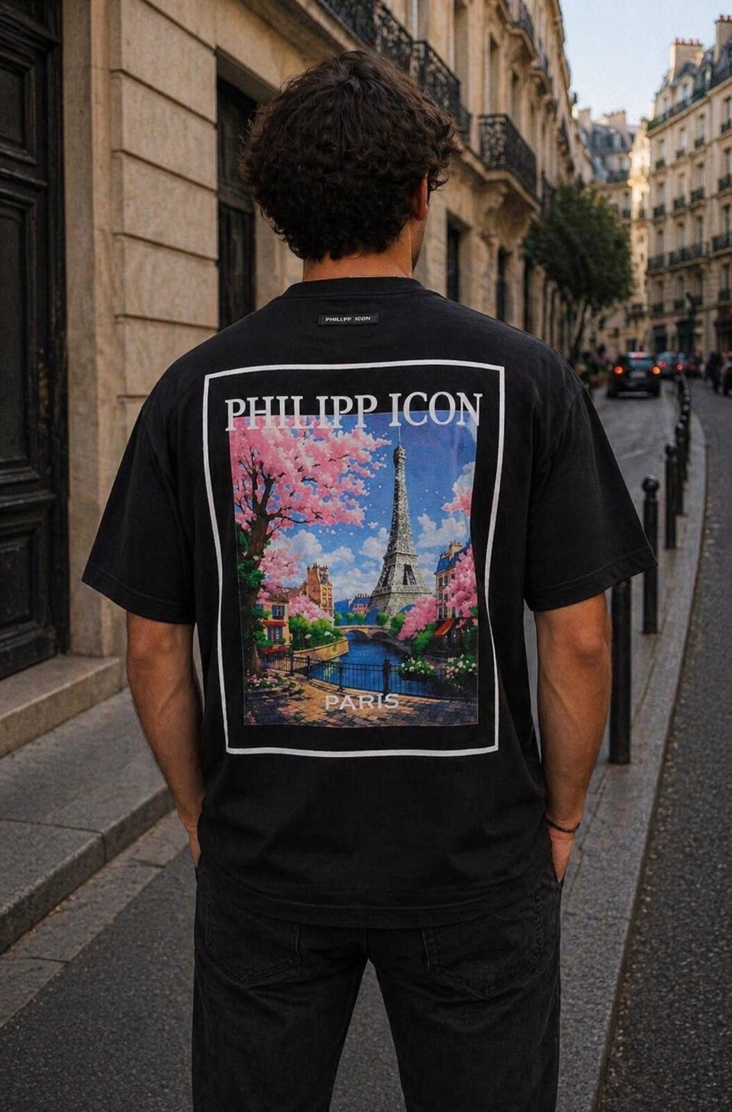 Großhändler PHILIPP ICON - Elegantes, übergroßes T-Shirt aus 100 % Baumwolle