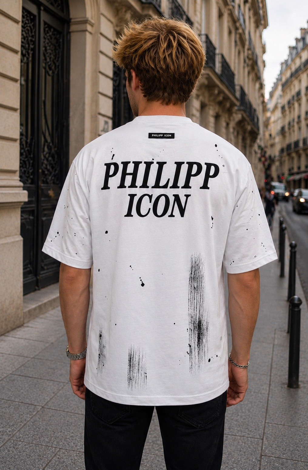Großhändler PHILIPP ICON - Elegantes, übergroßes T-Shirt aus 100 % Baumwolle