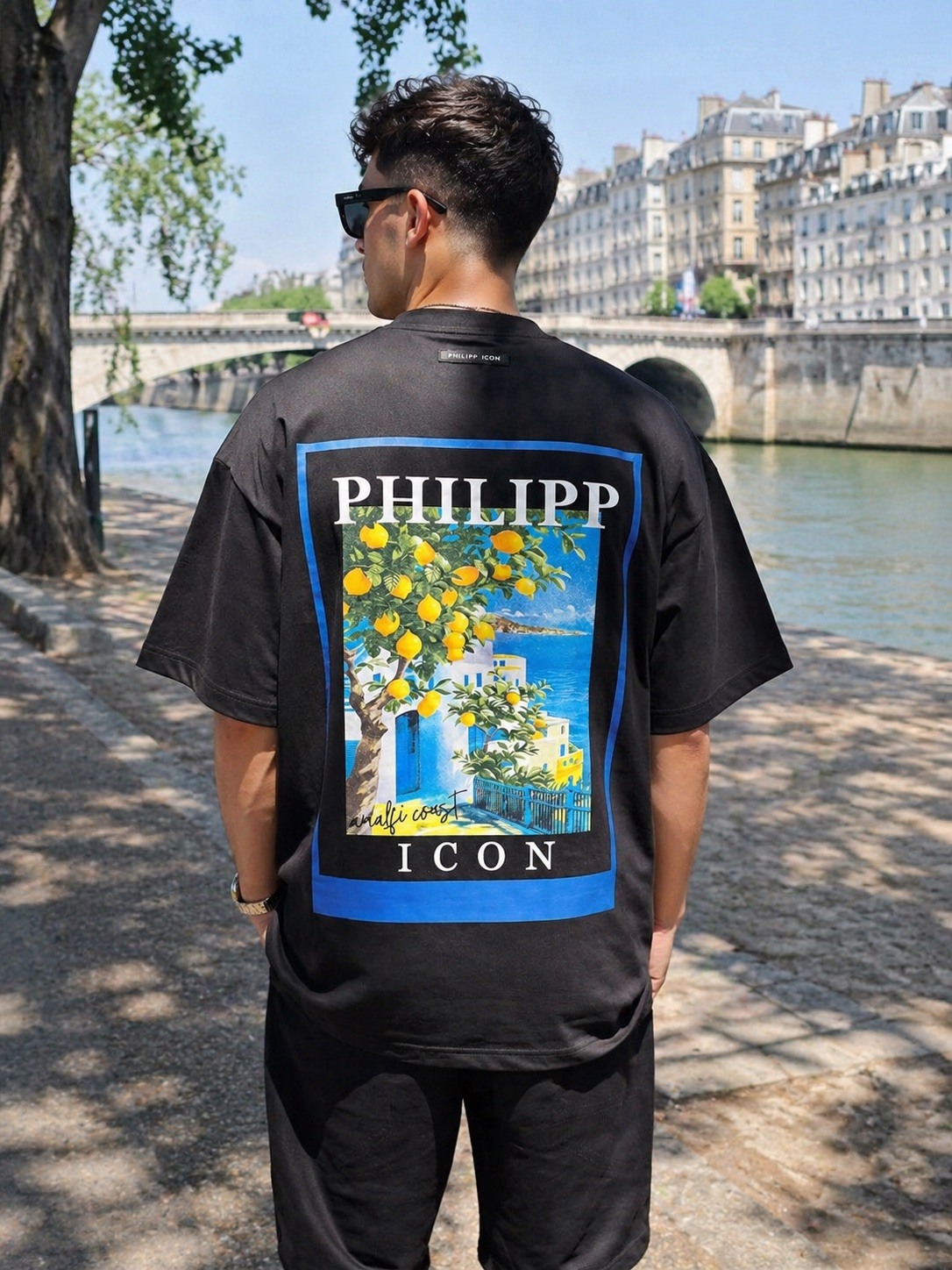 Großhändler PHILIPP ICON - Elegantes, übergroßes T-Shirt aus 100 % Baumwolle