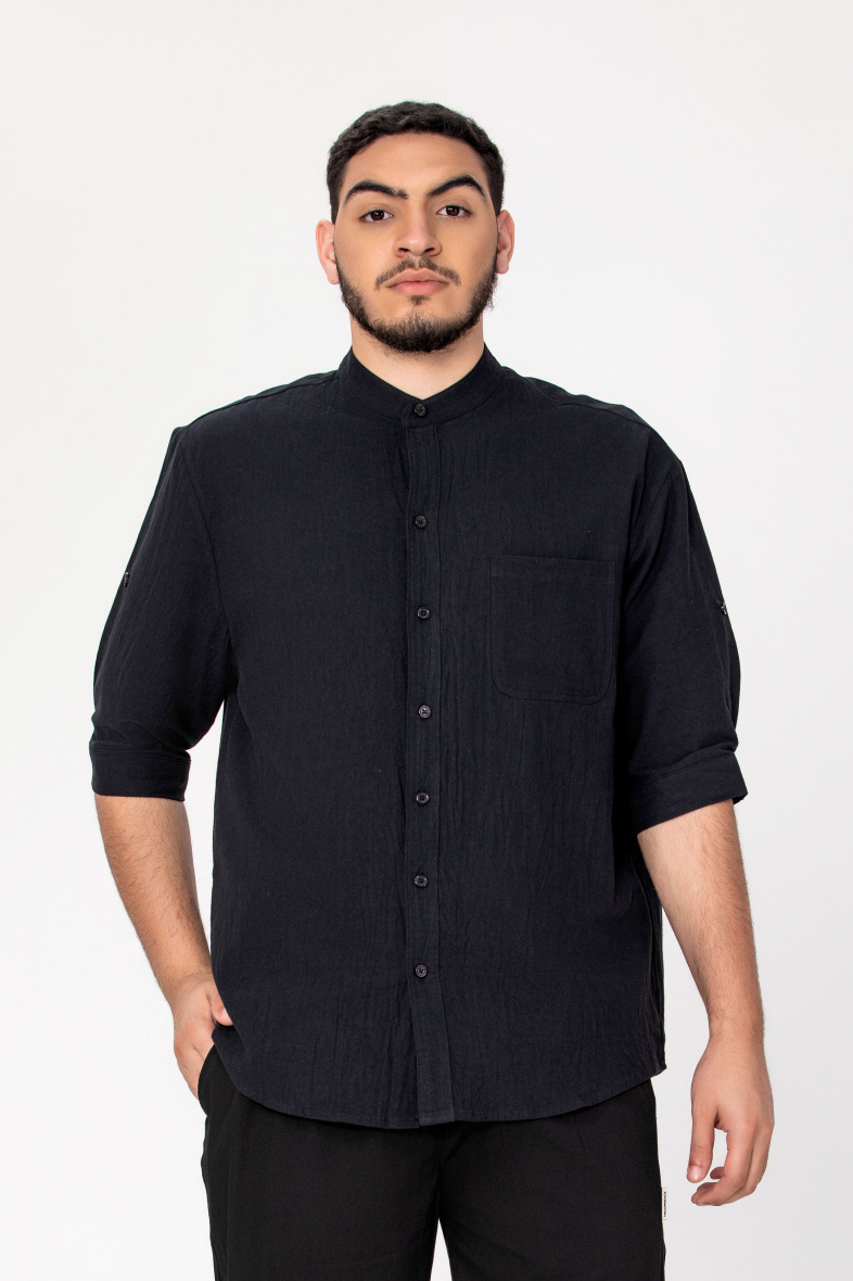 Großhändler PLACED BY GIDEON - Minimalistisches Mao-Shirt