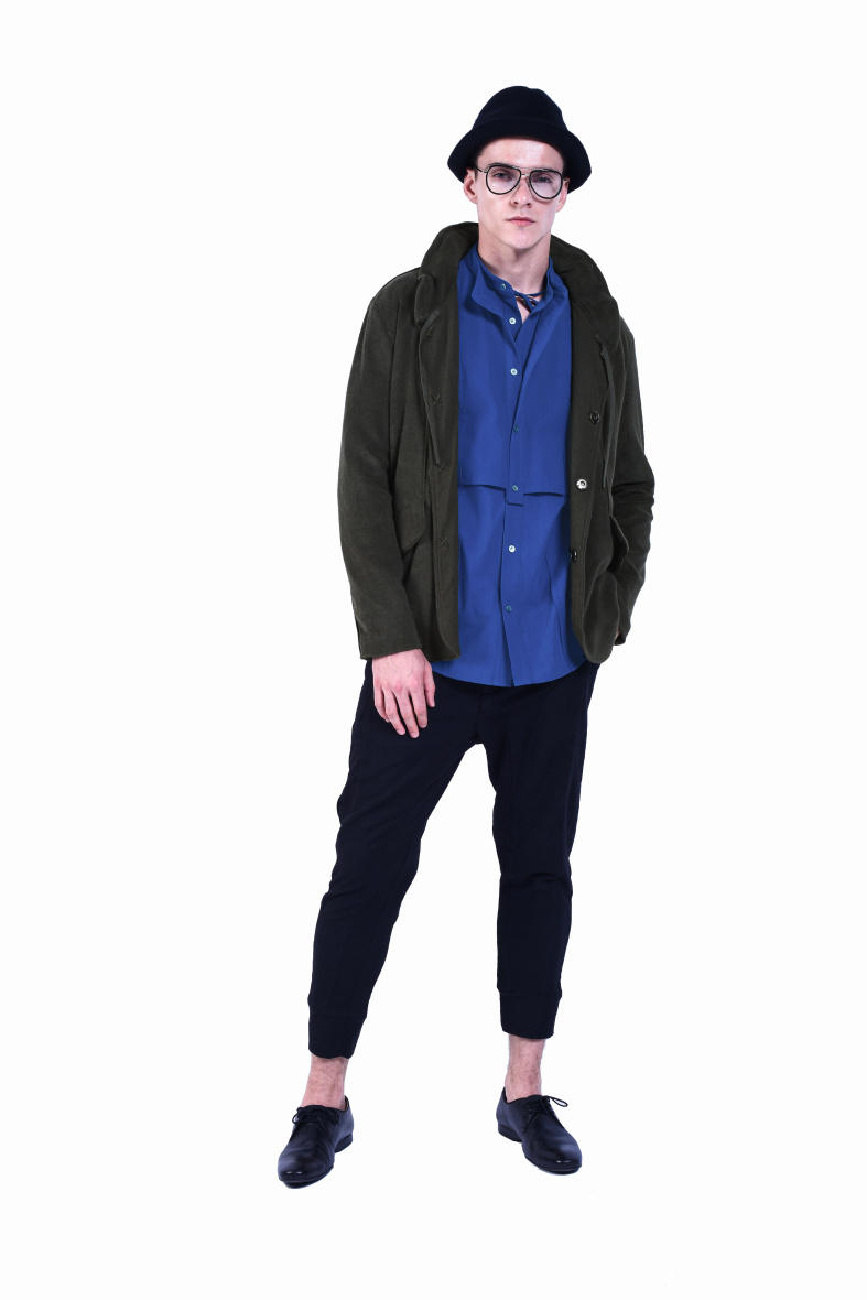 Wholesaler PLACED BY GIDEON - Hooded cotton jacquard coat