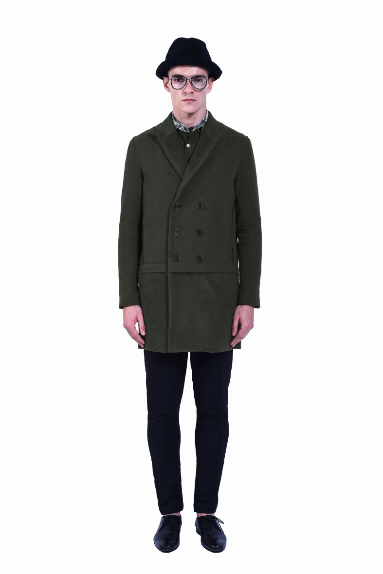 Wholesaler PLACED BY GIDEON - Bi-material tailored coat