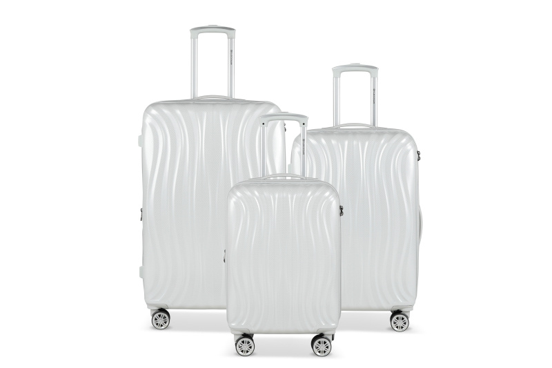 Grossista PLATINIUM - SET CON 3 VALIGIE ESPANDIBILI IN ABS/PC, CERNIERA ANTI-BURGER, LUCCHETTO TSA