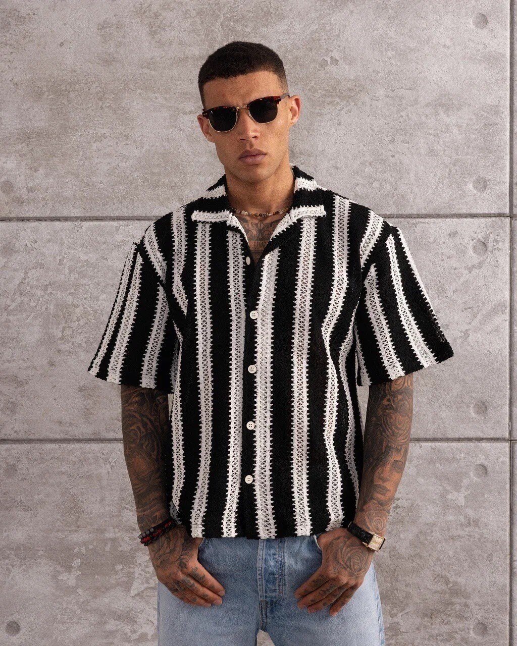 Grossista PLUS EIGHTEEN - Camicia all'uncinetto