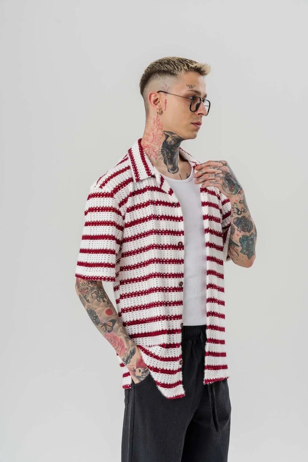Grossista PLUS EIGHTEEN - Camicia all'uncinetto