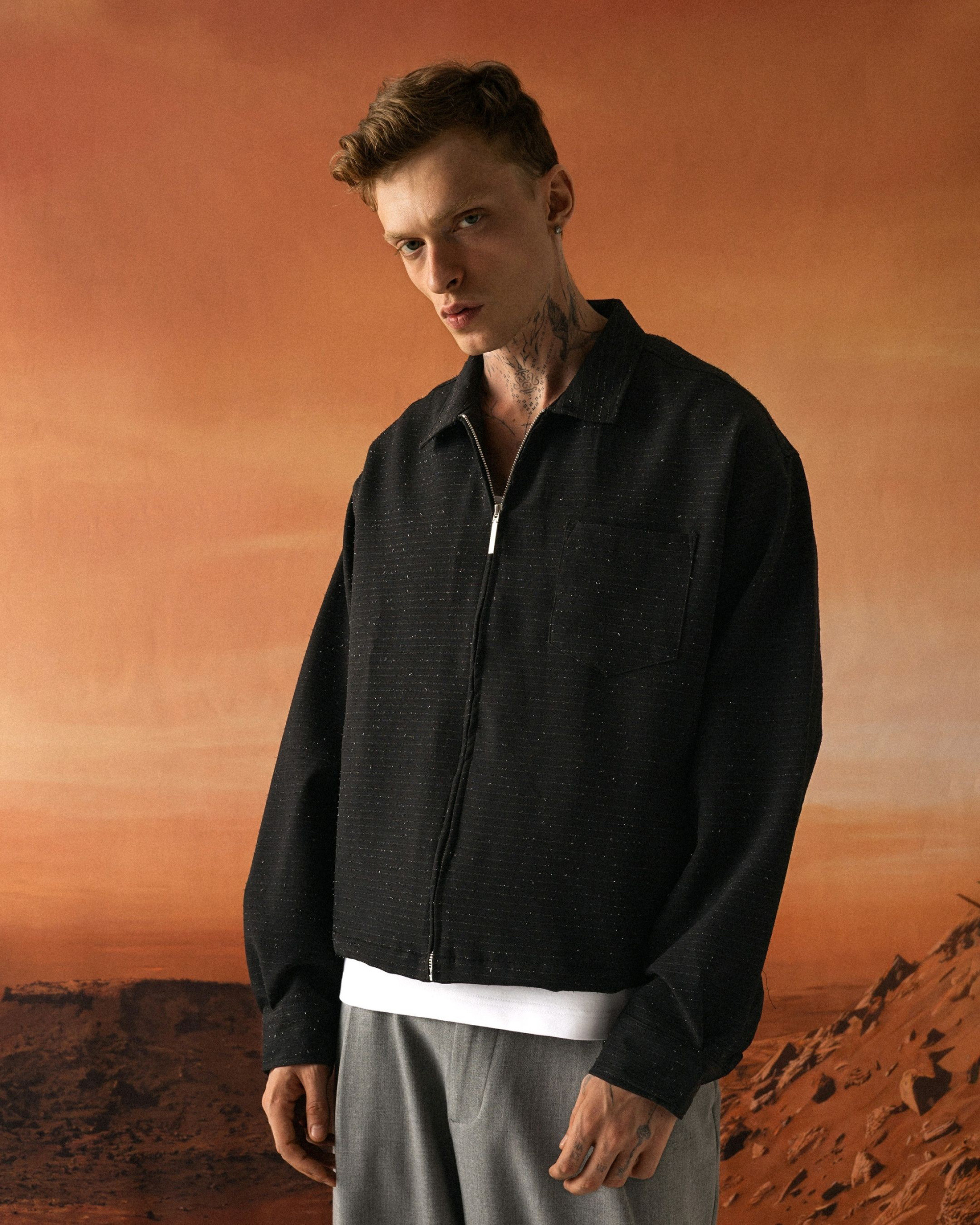 Großhändler PLUS EIGHTEEN - Gemusterte Jacke