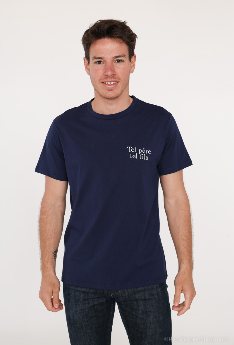 Grossiste PM Mère & Fille - T-shirt à inscription "Tel père tel fils"