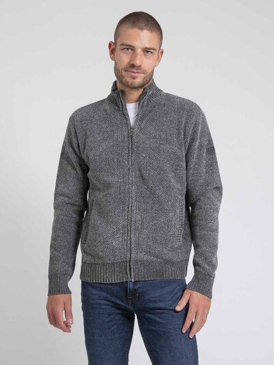 Großhändler RITCHIE JEANS - LYGALE Chenille Reißverschluss-Cardigan Großhändler RITCHIE JEANS - LYGALE Chenille Reißverschluss-Cardigan