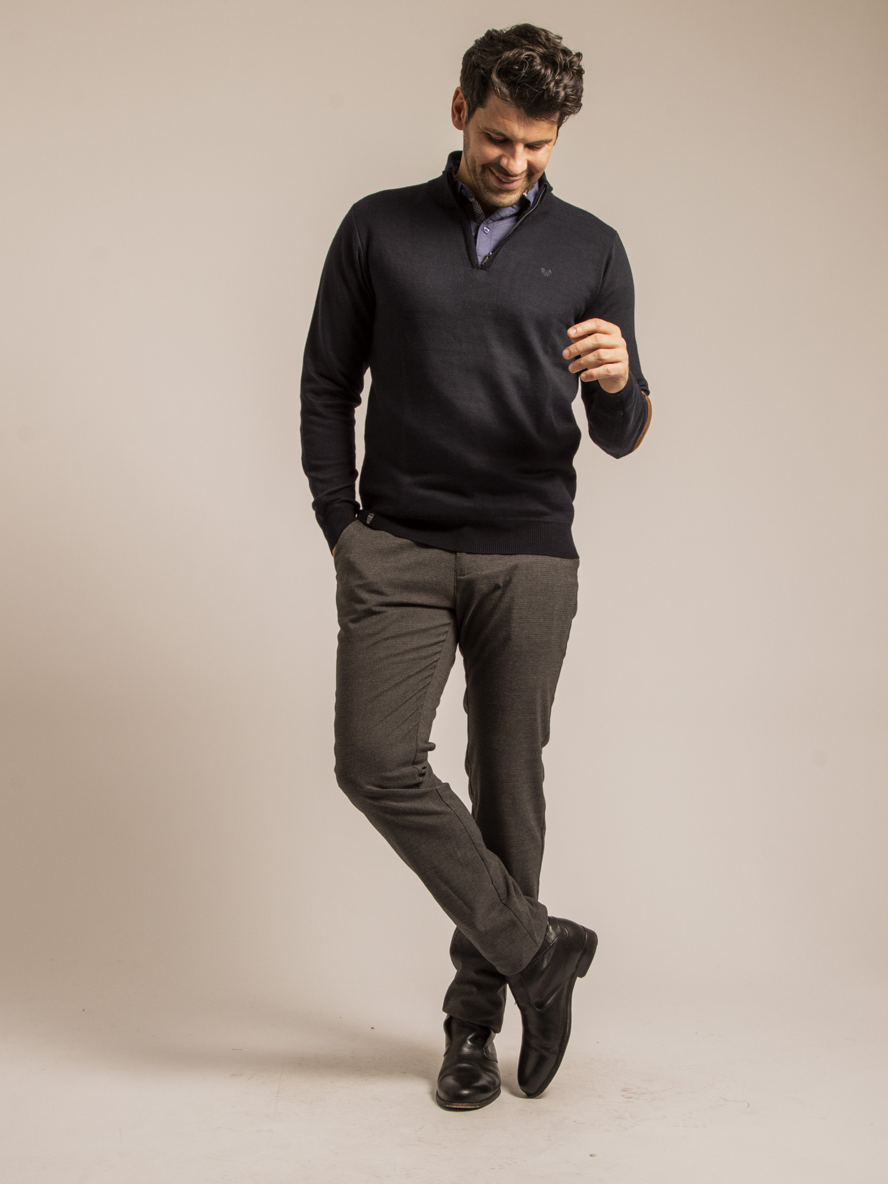 Mayorista RITCHIE JEANS - Suéter de cuello alto con cremallera para hombre LARKO