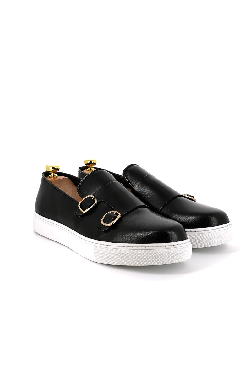Mayorista Riveleft - Zapatilla slip-on de piel con hebillas