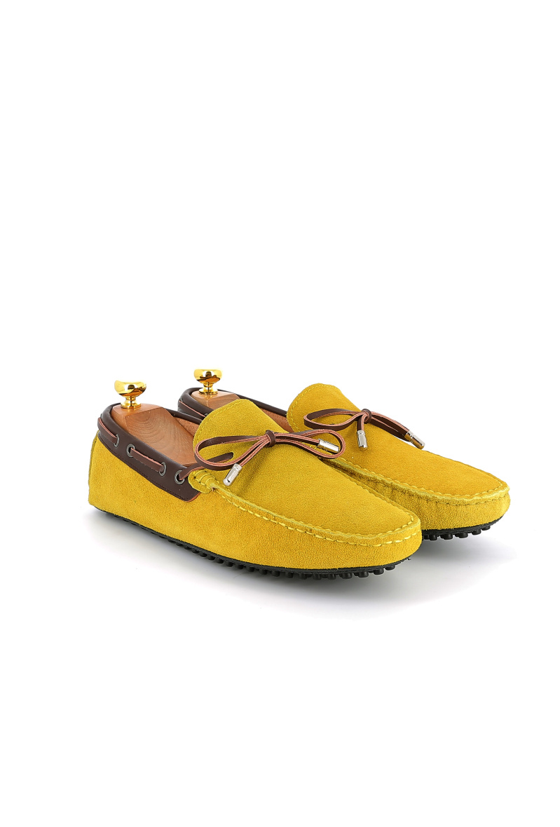 Wholesaler Riveleft - Nubuck Leather Loafers with Knot Accessory